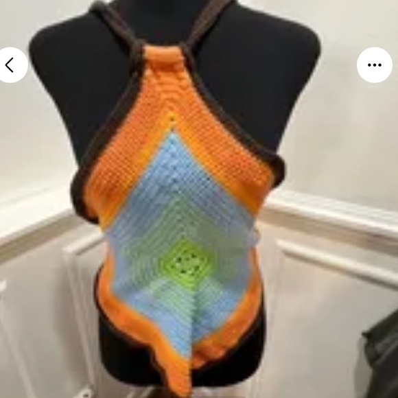 HOUSE OF SUNNY old town crochet handkerchief top 🧡 sz 6 - Picture 10 of 14